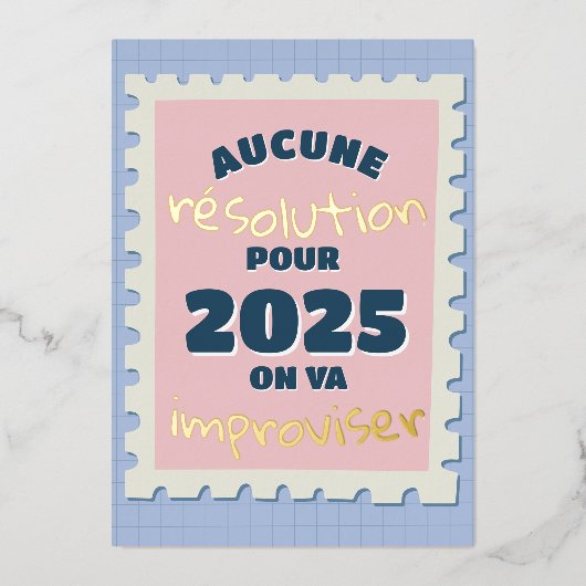 Pas de résolution cette année Carte de vacances à  (Devant)