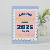 Pas de résolution cette année Carte de vacances en (Debout devant)