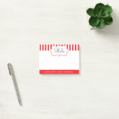Pas de rode strepes van de maaltijd aan post-it® notes (Kantoor)