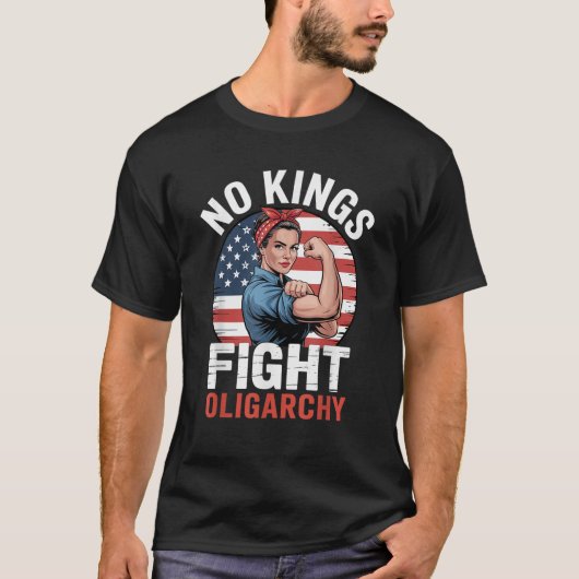 Pas de rois combattent le t-shirt d'oligarchie (Devant)