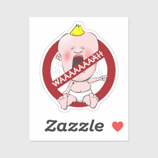 Pas de ronfles ! Sticker pour bébé à sec (Feuille)