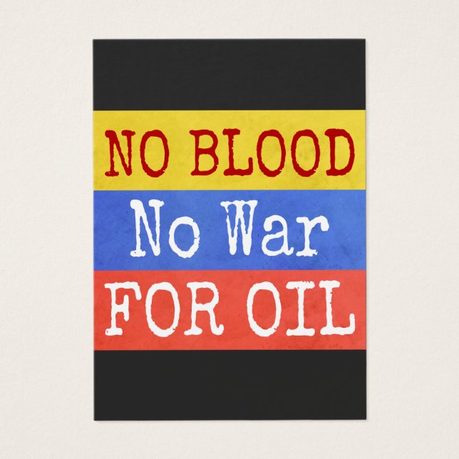 pas de sang pas de guerre pour le pétrole - slogan (Devant)