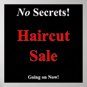 Pas de secret Haircut Vente Poster Matte
