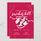Pas de sjabloon van de sneaker ball-uitnodiging aa kaart (Voorkant / Achterkant)