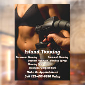 Pas de Spray Tanning Booth Business aan  Raamsticker (Vel 2)