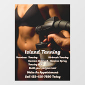 Pas de Spray Tanning Booth Business aan  Raamsticker (Vel)