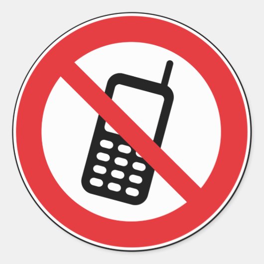 Pas de téléphones portables autorisés Stickers (Devant)