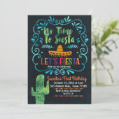 Pas de temps pour Siesta Birthday Invitation table (Debout devant)