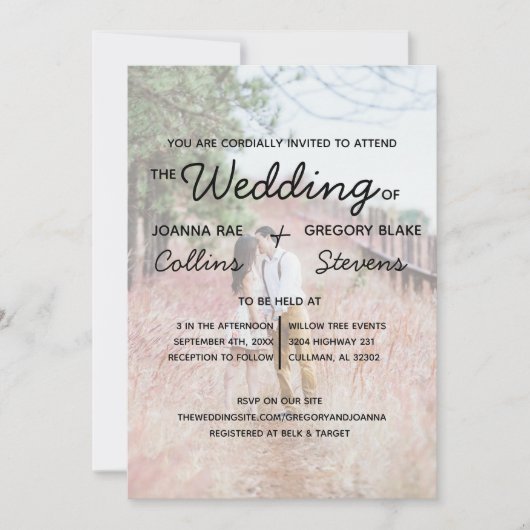 Pas de thème, juste aimer Faire-part de mariage ph (Devant)