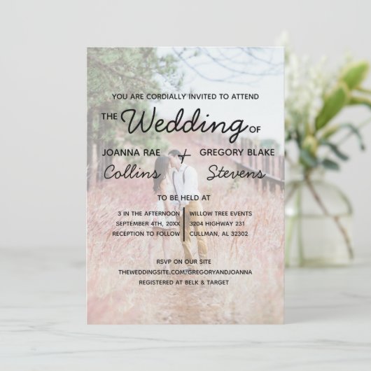 Pas de thème, juste aimer Faire-part de mariage ph (Debout devant)