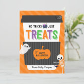 Pas de Tricks Halloween Coffee Titulaire de carte (Debout devant)