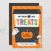 Pas de Tricks Halloween Coffee Titulaire de carte (Devant / Derrière)