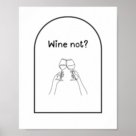 Pas de vin ? Affiche de vin (Devant)