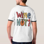 Pas de vin ? T-shirt Ringer 🍷 👕 (Dos)