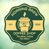 Pas de voorkant van een algemene coffeeshopzaak aa raamsticker (Vel 3)