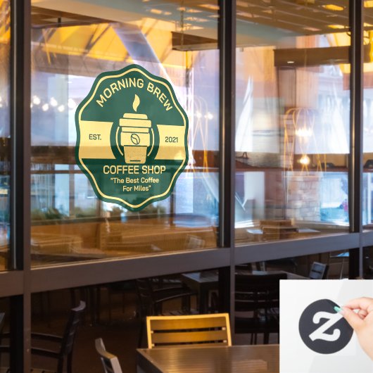 Pas de voorkant van een algemene coffeeshopzaak aa raamsticker (Restaurant Raam)