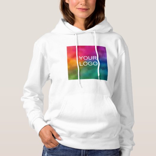 Pas de Witte Sjabloon van de Kleur aan toevoegen h Hoodie (Voorkant)