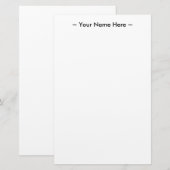 pas de zwarte tekst van de veranderingsnaam aan briefpapier (Voorkant / Achterkant)