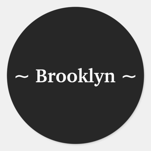 pas de zwarte tekst van de veranderingsnaam aan ronde sticker (Voorkant)