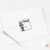 Pas d'Elfe de Pékin Étiquette de Noël Vert (Enveloppe)