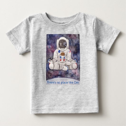 Pas d'endroit comme Om Astronaut T-shirt en coton  (Devant)
