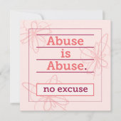 Pas d'excuse pour la carte d'aide aux victimes de (Devant)