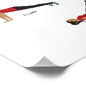 Pas d'exercice de poids Poster de fitness - Rouge (Coin)