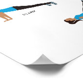 Pas d'exercice de poids Poster Fitness - Bleu (Coin)