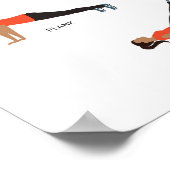 Pas d'exercice de poids Poster Fitness - Orange (Coin)