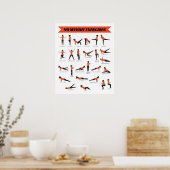 Pas d'exercice de poids Poster Fitness - Orange (Cuisine)