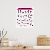 Pas d'exercice de poids Poster Fitness - Rose (Cuisine)