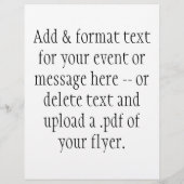 Pas deze brochure voor Uw Gebeurtenis aan (Achterkant)