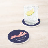 Pas deze grafische Bacon Rashers aan Zandsteen Onderzetter (Zijkant)