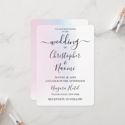 Pas deze subtiele pastelachtergrond aan kaart (Voorkant / Achterkant in situ)