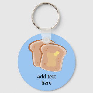 Pas dit Buttered Toast grafisch aan Sleutelhanger