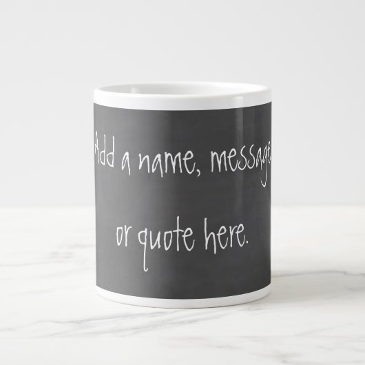 Pas dit Chalkboard aan Extra Grote Mok (Voorkant)