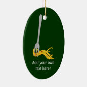 Pas dit grafisch Pasta Spaghetti aan Keramisch Ornament (Rechts)