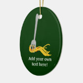 Pas dit grafisch Pasta Spaghetti aan Keramisch Ornament (Links)