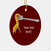 Pas dit grafisch Pasta Spaghetti aan Keramisch Ornament (Rechts)