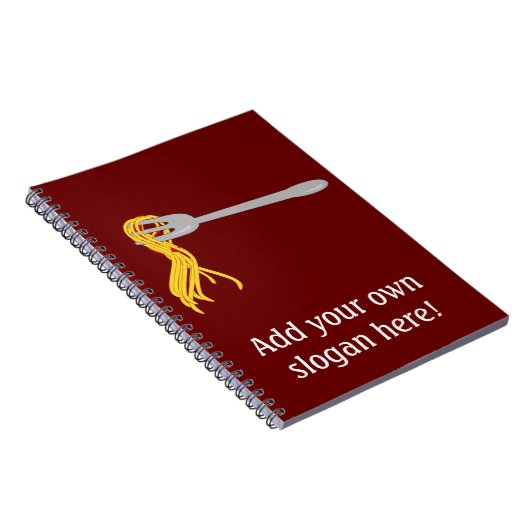 Pas dit grafisch Pasta Spaghetti aan Notitieboek (Rechterzijde)