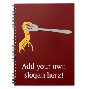 Pas dit grafisch Pasta Spaghetti aan Notitieboek