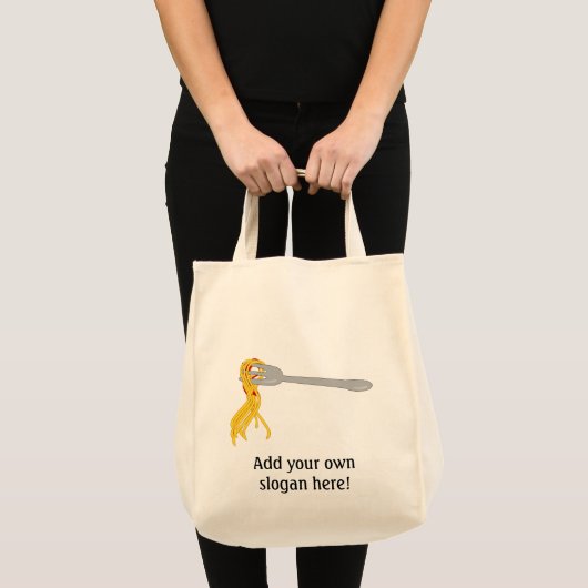 Pas dit grafisch Pasta Spaghetti aan Tote Bag (Voorkant (product))