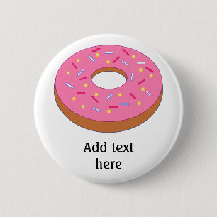 Pas dit Grafisch van de Ring Doughnut aan Ronde Button 5,7 Cm