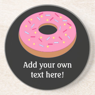 Pas dit Grafisch van de Ring Doughnut aan Zandsteen Onderzetter