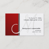 Pas dit monogram visitekaartje aan (Achterkant)