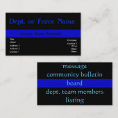 Pas dit ThinBlueLine aan Visitekaartje (Voorkant / Achterkant)