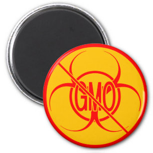 Pas d'OGM Magnets Biodanger Pas d'OGM Frigo Magnet