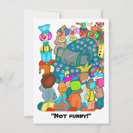 Pas drôle ! Carte simple (Devant)