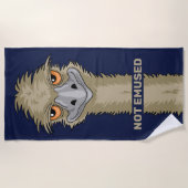 Pas Emused Funny Emu Pun Beach Serviette (Devant)