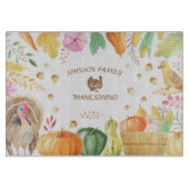 Pas Familienaam Traditionele Thanksgiving aan Snijplank (Voorkant)